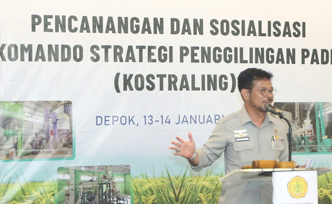 Orientasi Ekspor Beras, Kementan Bangun Kostraling