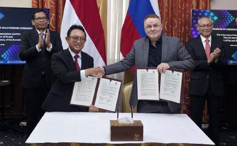 GAPKI Teken MoU dengan Fat and Oil Union of Russia, Bidik Penguatan Ekspor Sawit