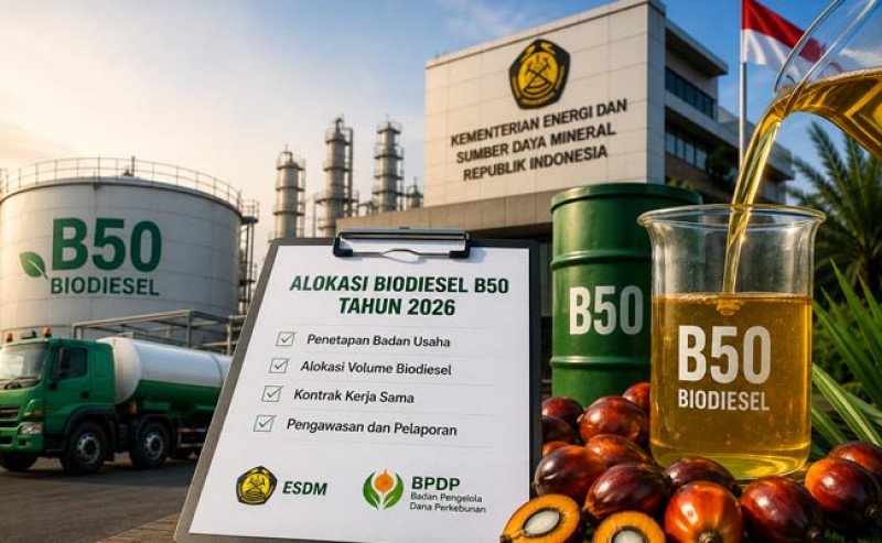 ESDM Resmikan Alokasi Biodiesel B50 2026, Kontrak Badan Usaha Segera Dimulai